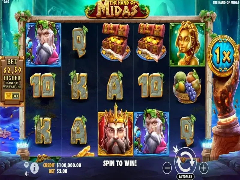 The Hand of Midas Pragmatic Play &mdash; Golden Symbols x100 bij Kakadu
